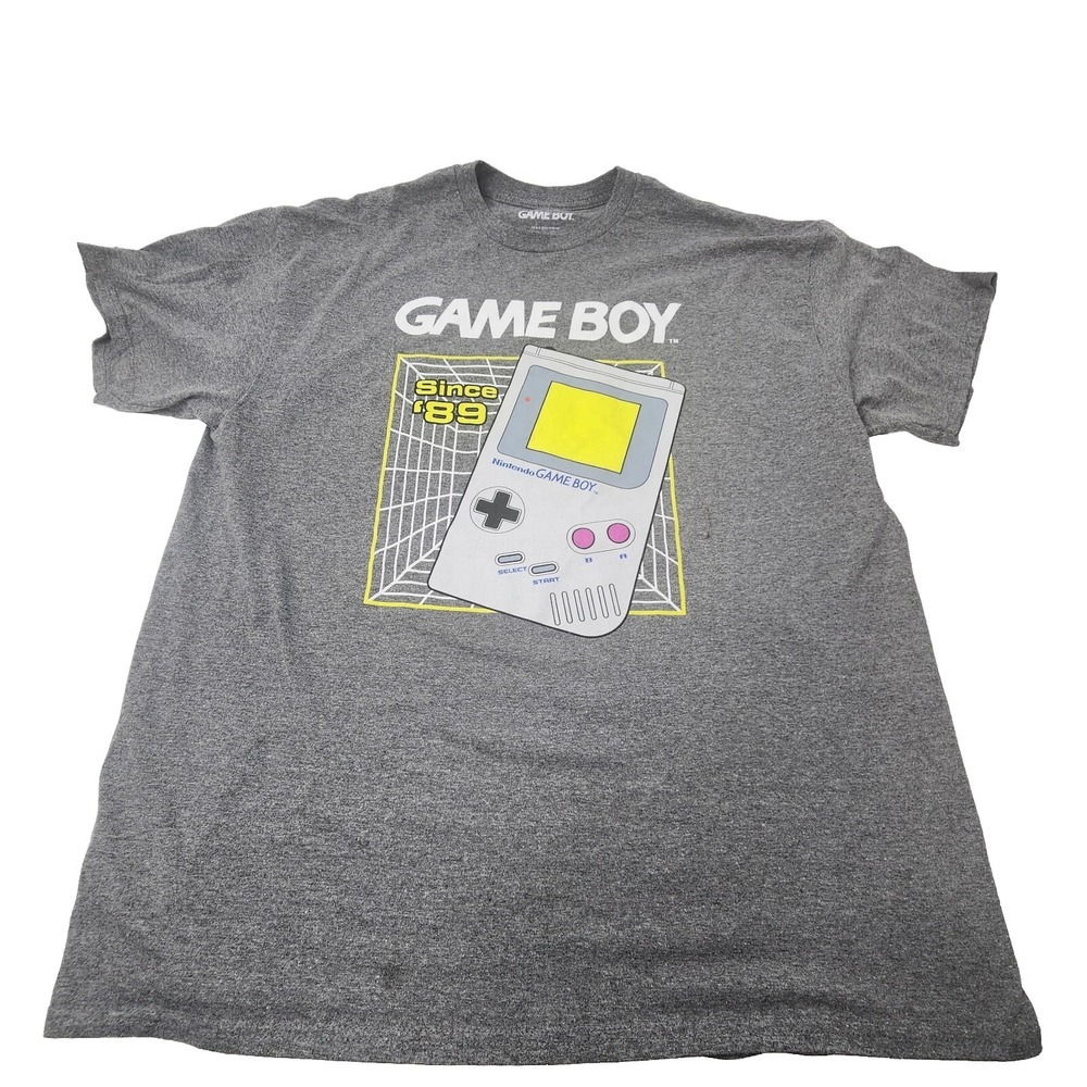 Nintendo Game Boy Retro Hand Held Since '89 Size X-Large XL Gray T-Shirt
